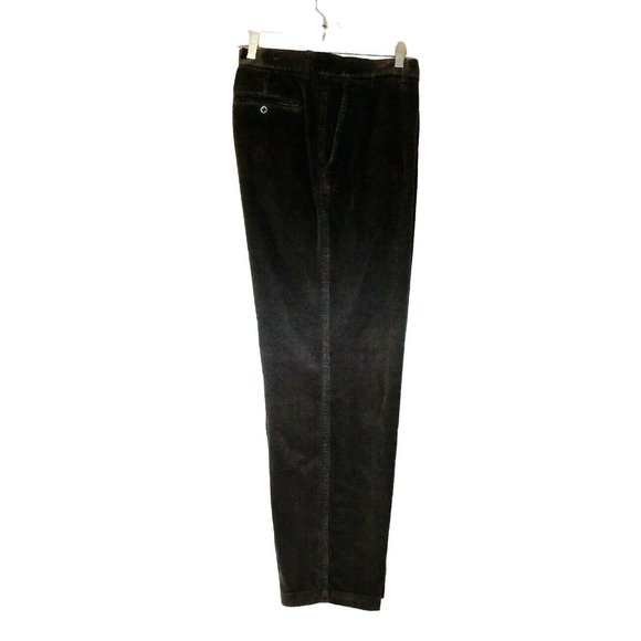 Daniel Cremieux Other - Cremieux Corduroy Pants 36x30 Actual L 28 Brown Flat Front 100% Cotton